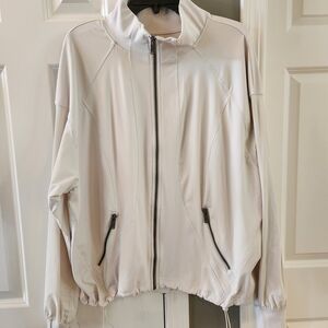 Avia Light Cream Zip-Up Atheleisure Jacket-Size XL (16-18)
